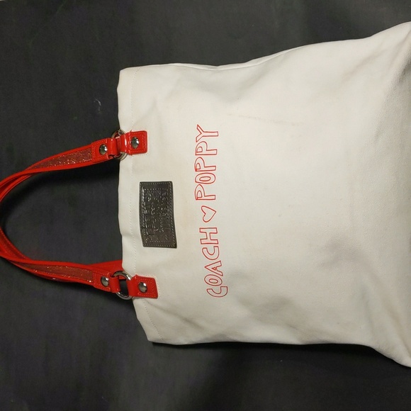 RARE Coach Poppy Cherry Chan Tote Bag - Picture 4 of 15